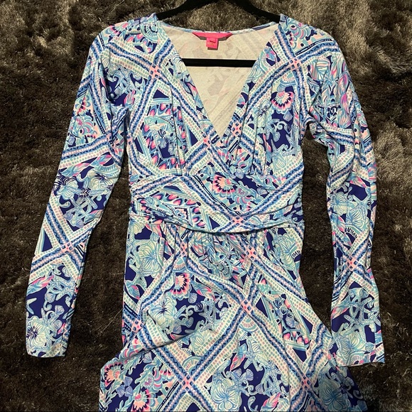 Lily Pulitzer Long Blue Dress ✨ - Picture 1 of 5